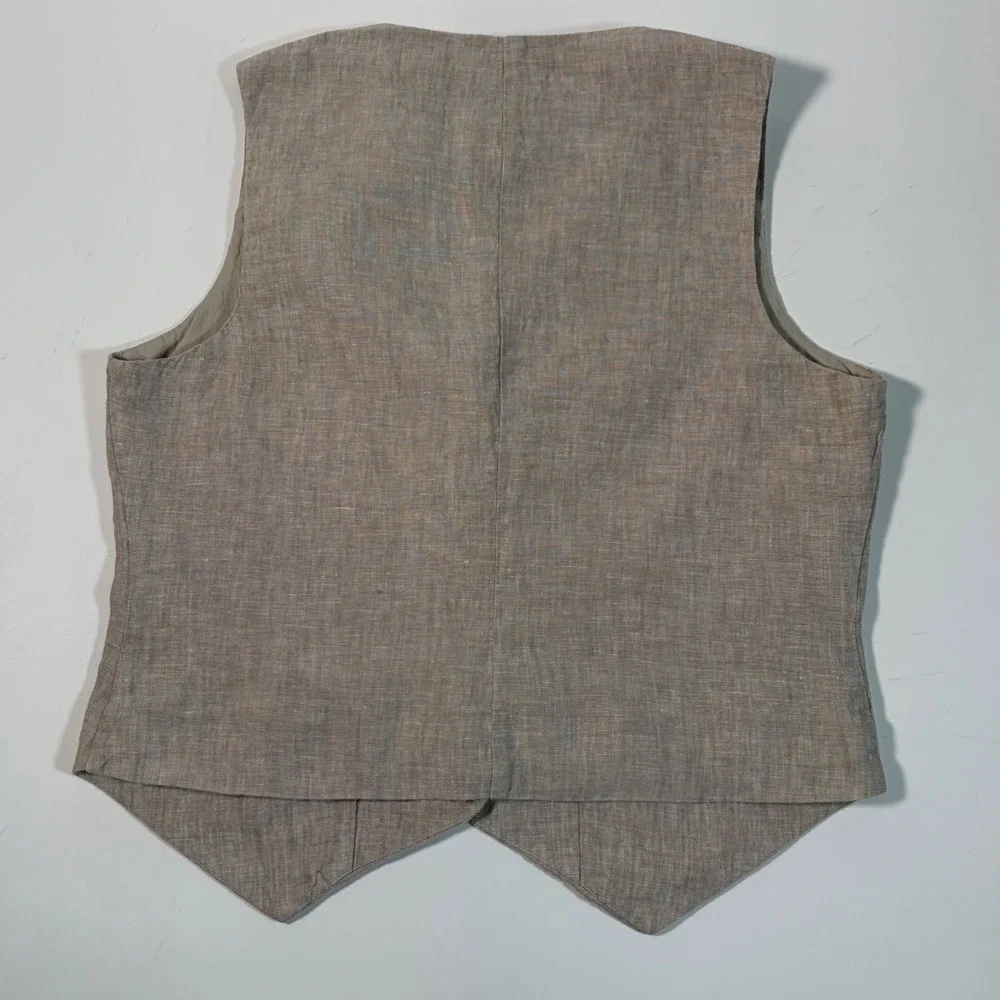 Quince Linen Vest and Pants Set Beige Medium Minimalist Old Money Quiet Luxury